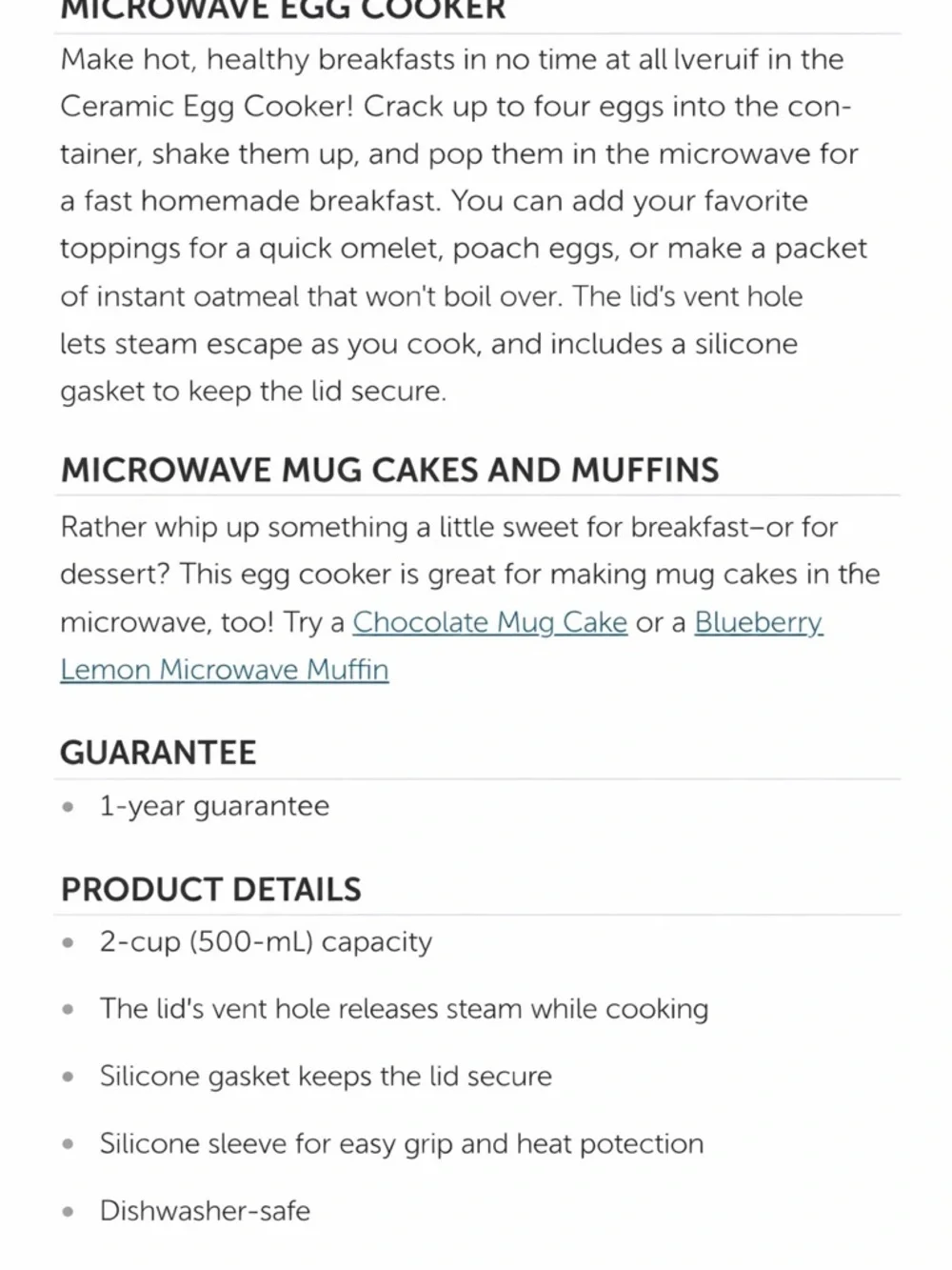 PAMPERED CHEF Ceramic Egg Cooker - White & Light Gray